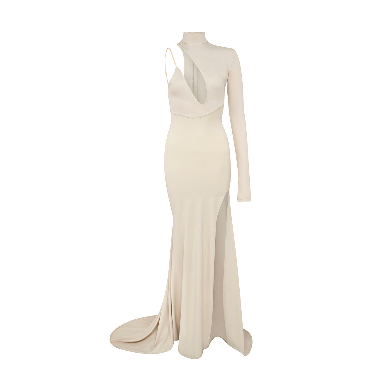 'Ava' technical jersey strap gown image 0