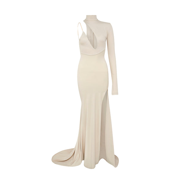 'Ava' technical jersey strap gown image 0