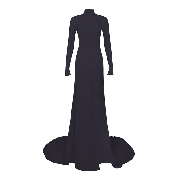 'Diana' technical jersey gown with open back image 0