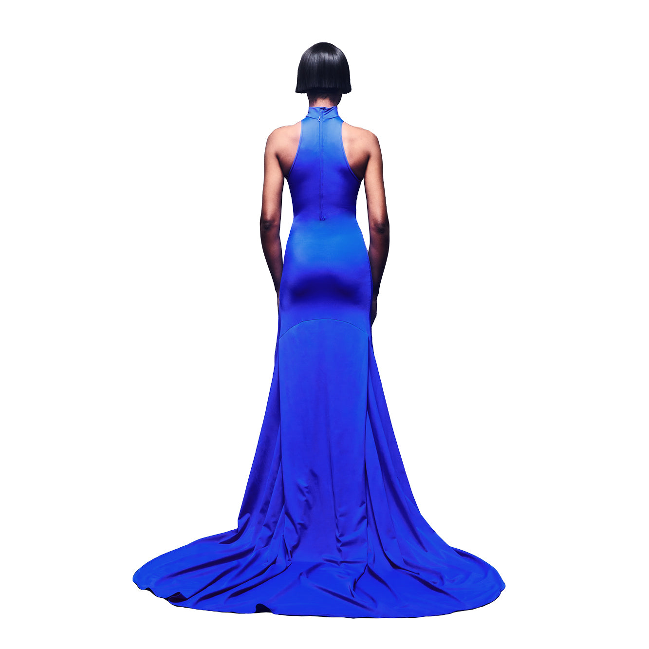 'Bibi' shoulderless technical jersey gown image 2