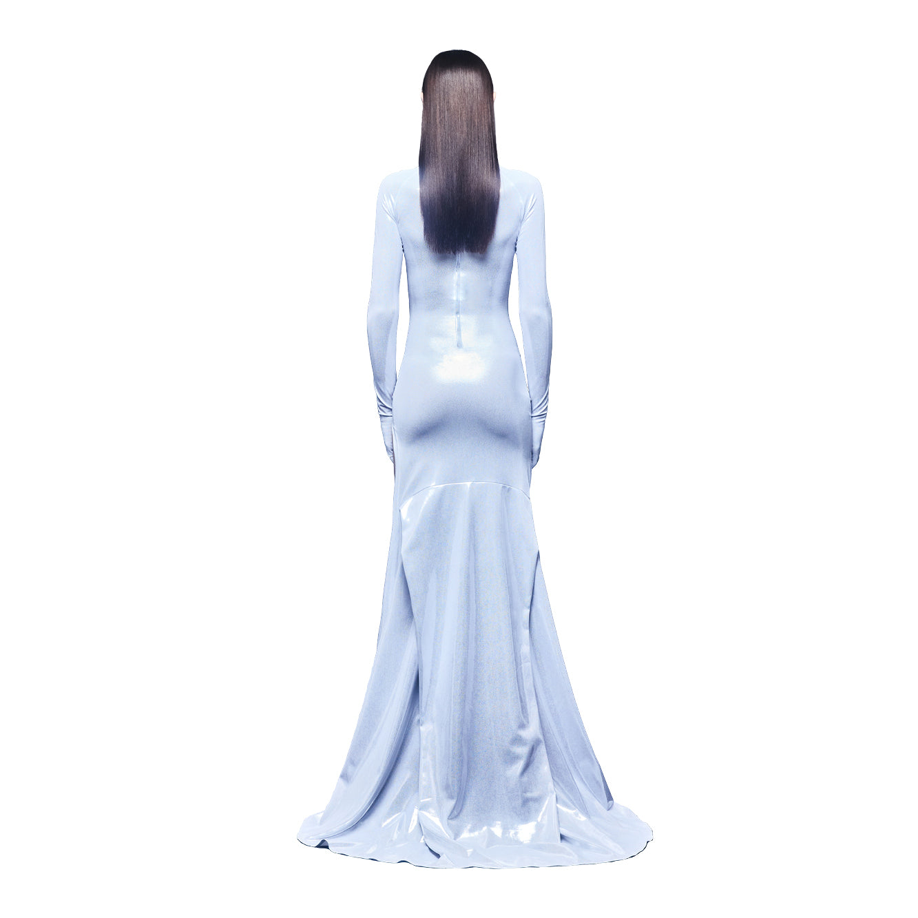 'Veronica' metallic classic technical jersey gown image 2
