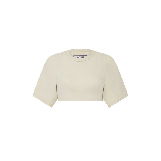 'Rose' technical jersey crop top image 0