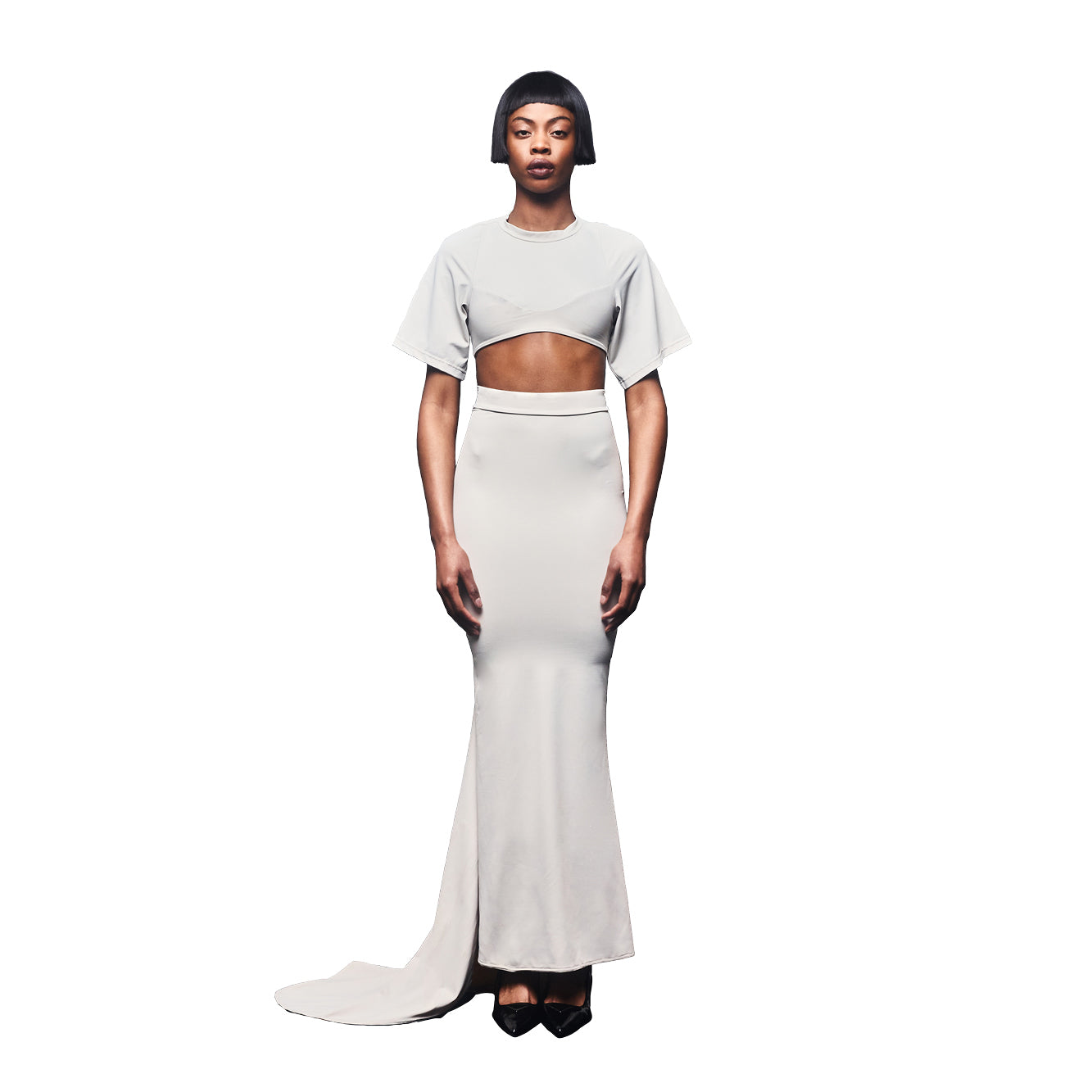 'Rose' technical jersey crop top image 1