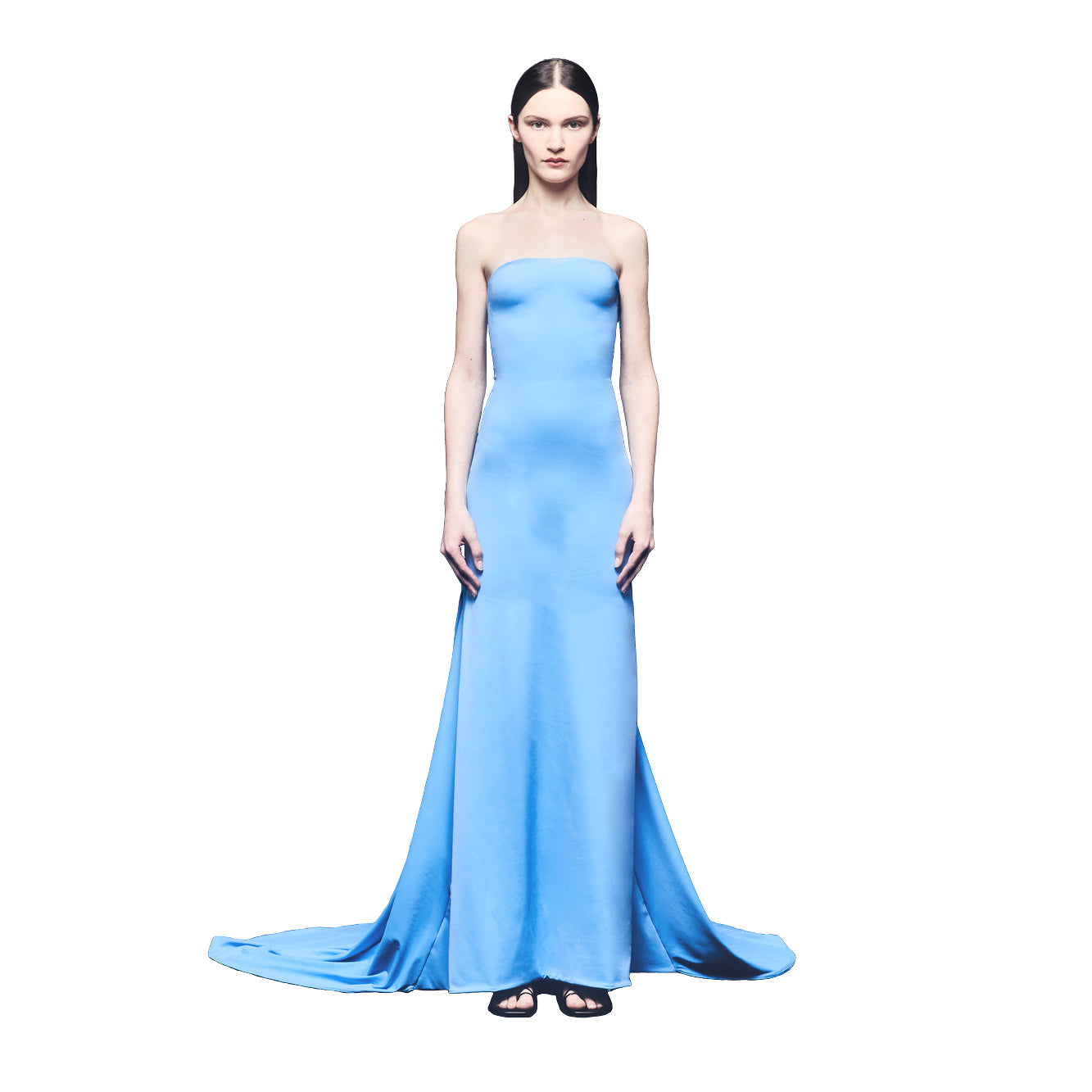 'Gilda' strapless technical jersey gown image 2