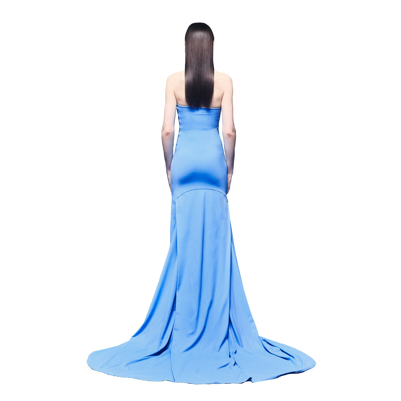 'Gilda' strapless technical jersey gown image 3