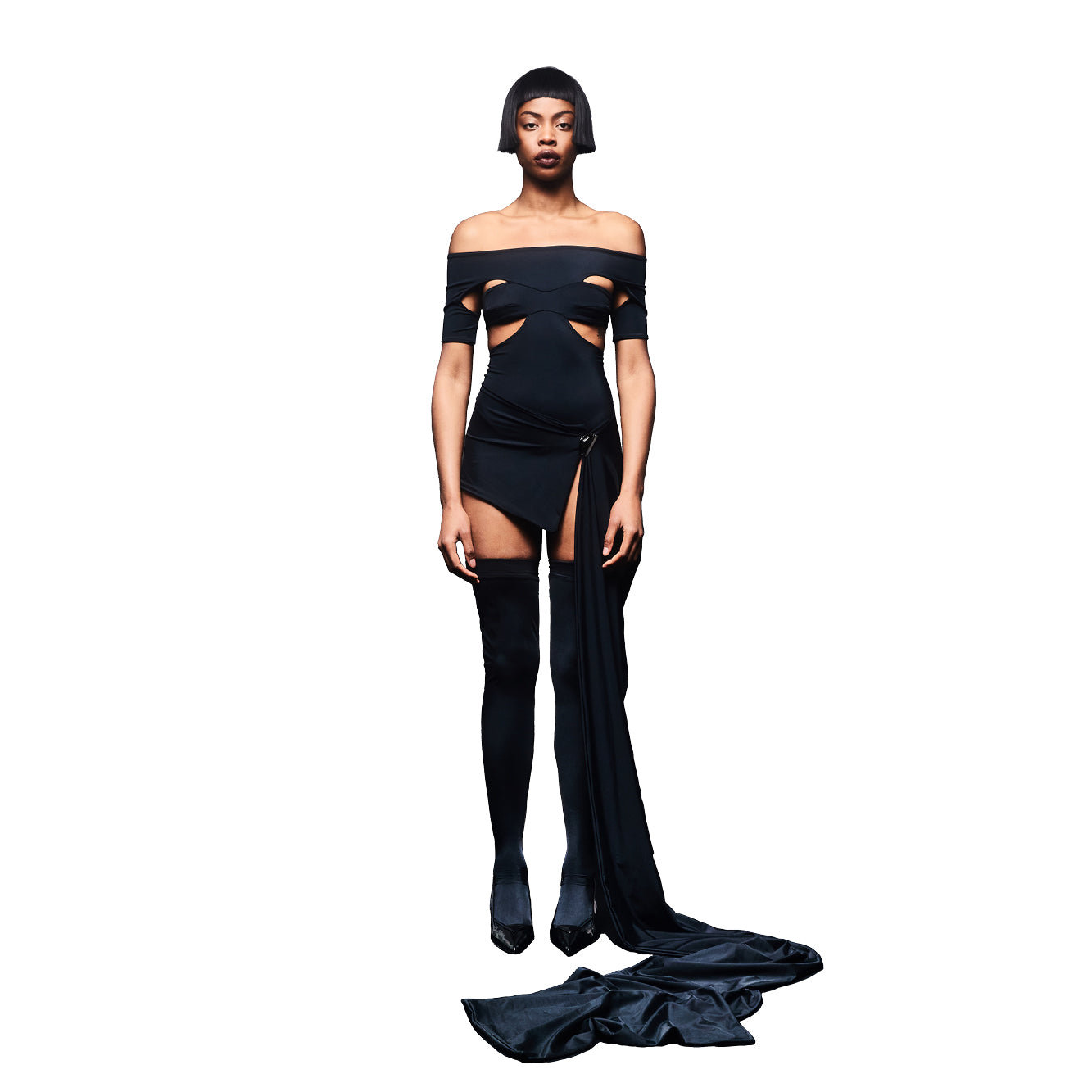 'Gene' technical jersey stockings image 1