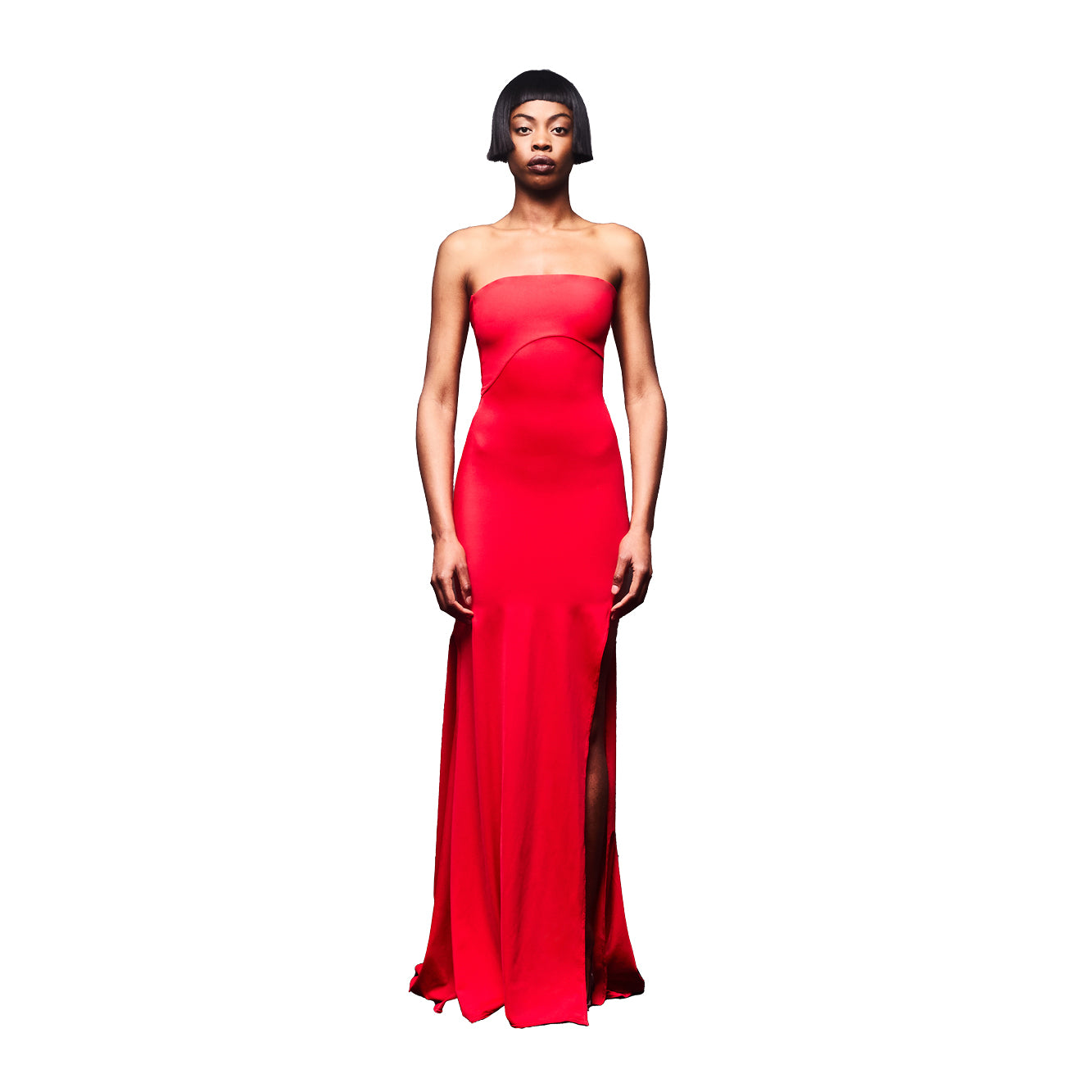'Jessica Rabbit' strapless technical jersey gown image 1