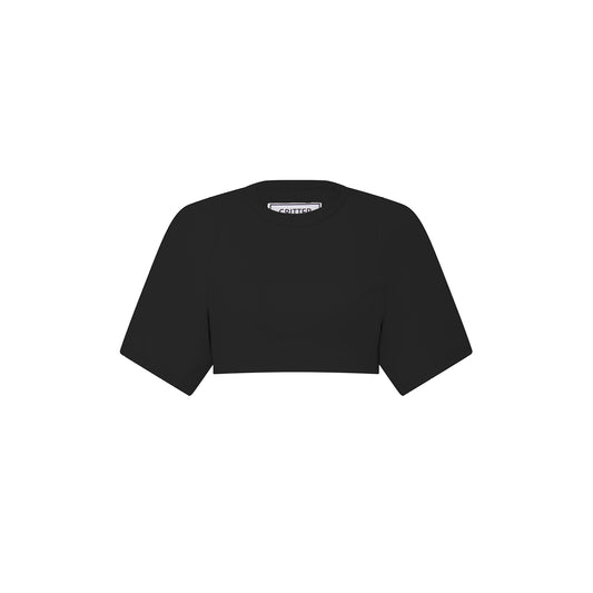 Medusa crop top in ECONYL® technical jersey, view 4