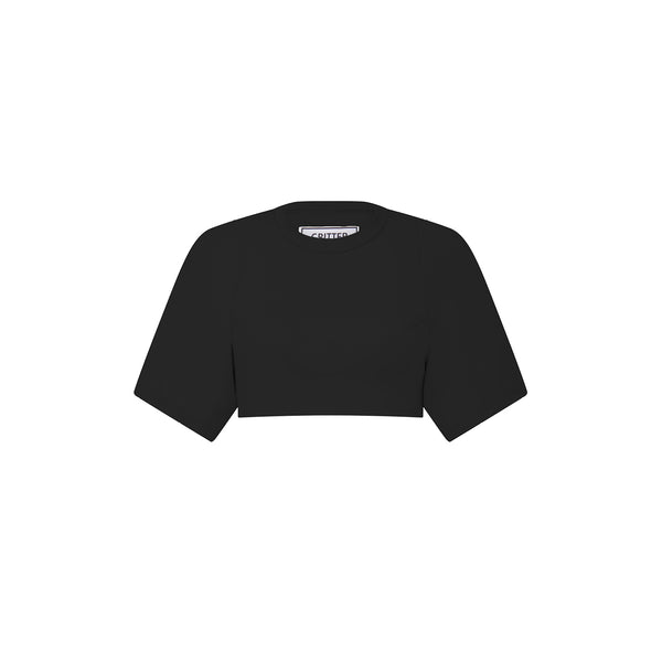 Medusa crop top in ECONYL® technical jersey, view 4
