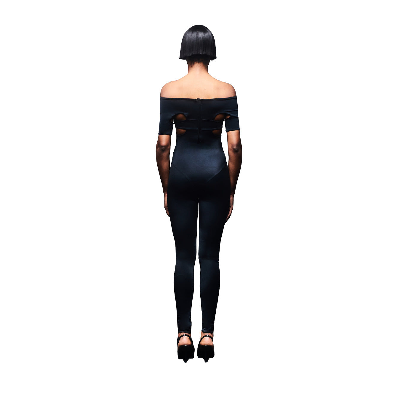 'Lana' off-shoulder technical jersey jumpsuit image 2