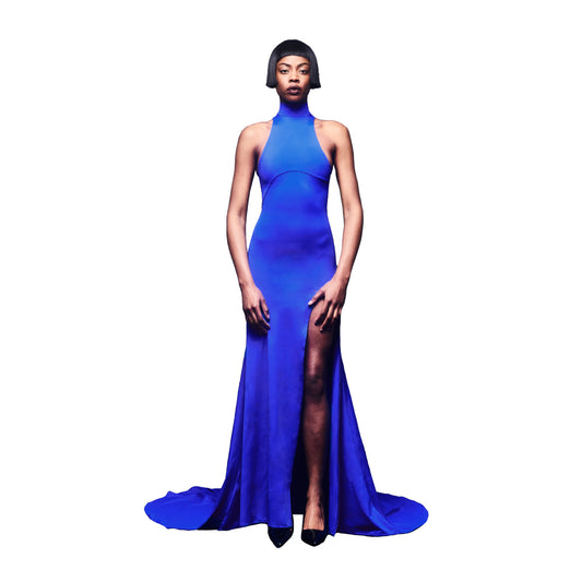 'Bibi' shoulderless technical jersey gown image 1