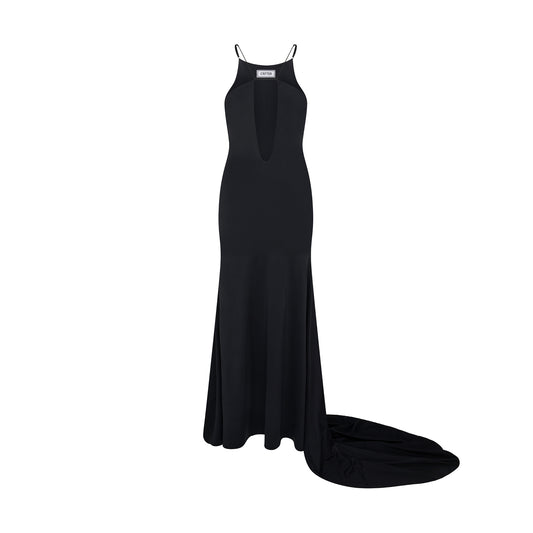 'Vera' technical jersey strap gown image 0