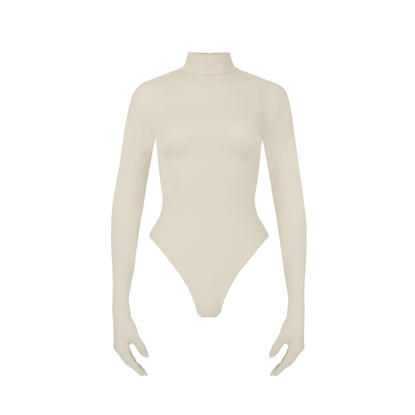 Beige bodysuit on a white background