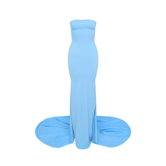 'Gilda' strapless technical jersey gown image 0
