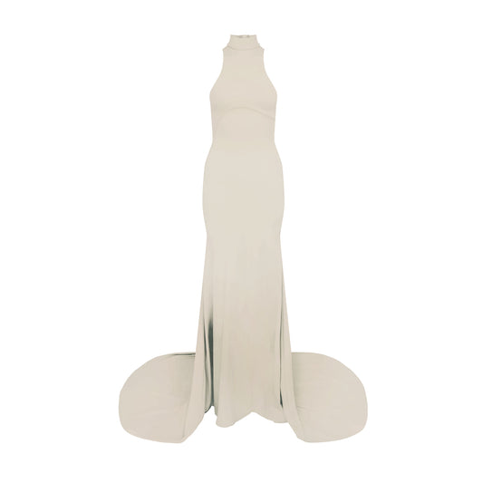 'Alice' technical jersey halter gown image 0