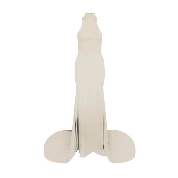 'Alice' technical jersey halter gown image 0