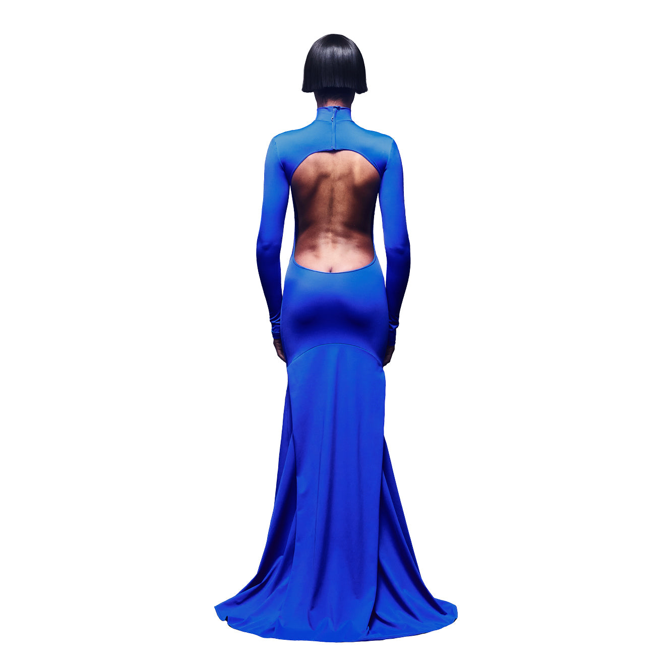 'Veda' technical jersey open-back gown image 2